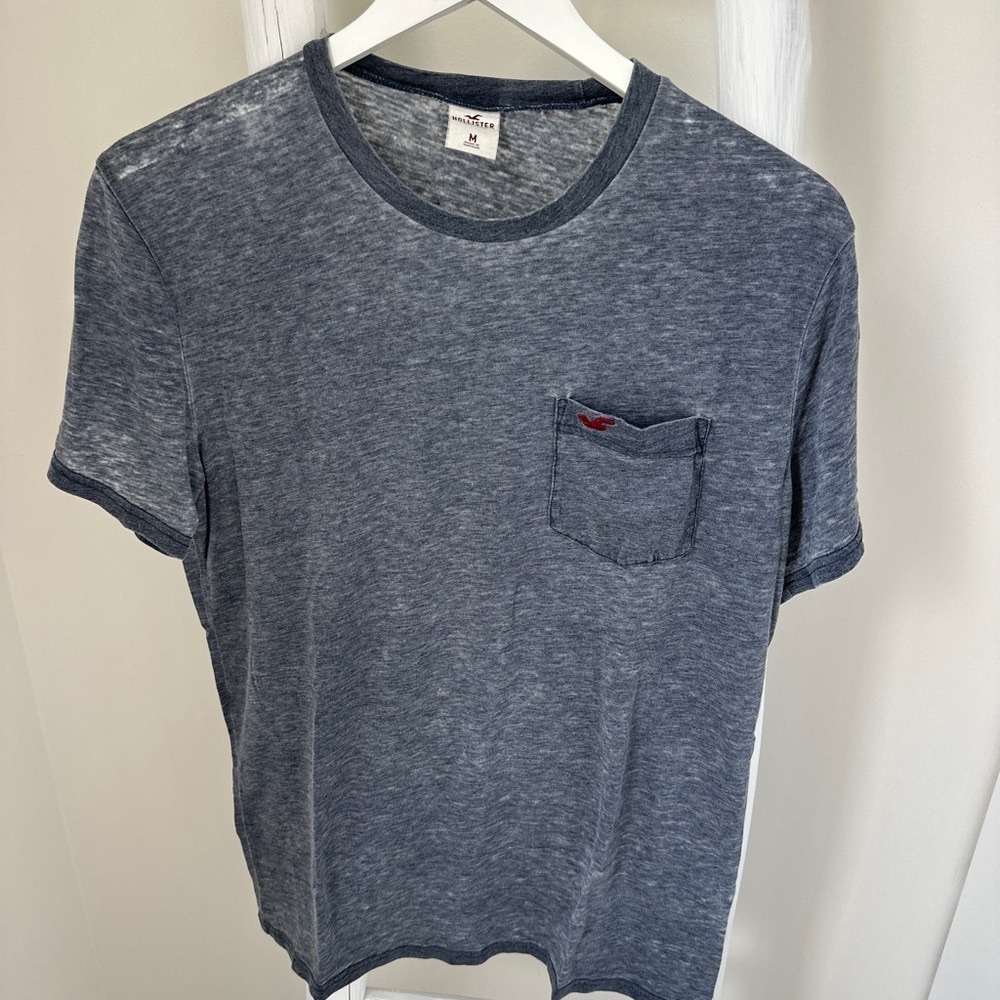 Men's Heathered Blue Crew Neck T-Shirt
